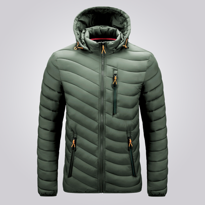 Men's Puffer Jacket with Removable Hood